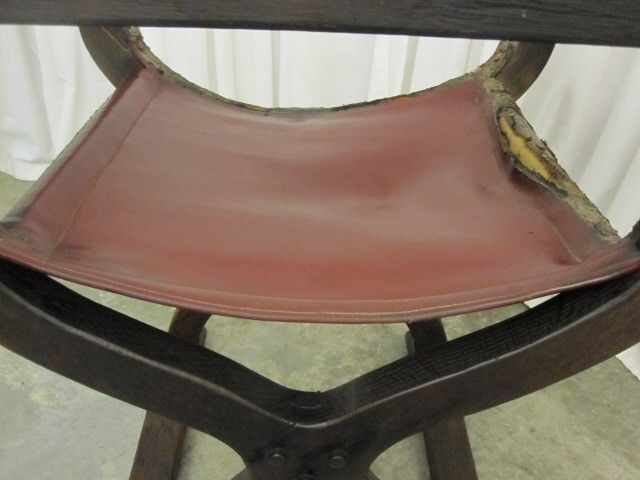 Antique 1800's Chair from Mexico Sling Seat Empire Style Great Pattern Chair SEE Antique 1800's Chair from Mexico Sling Seat Empire Style Great Pattern Chair SEE