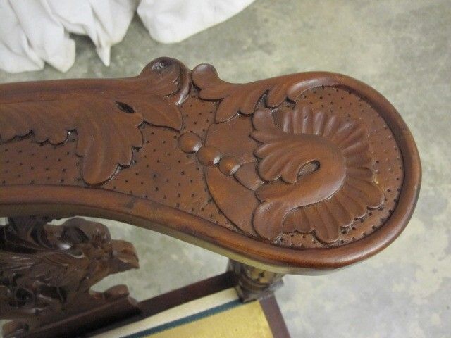 Antique Corner Buffet or Roundabout Chair Empire Revival Style w Face & Urns Antique Corner Buffet or Roundabout Chair Empire Revival Style w Face & Urns