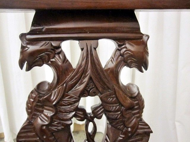 Antique Corner Buffet or Roundabout Chair Empire Revival Style w Face & Urns Antique Corner Buffet or Roundabout Chair Empire Revival Style w Face & Urns