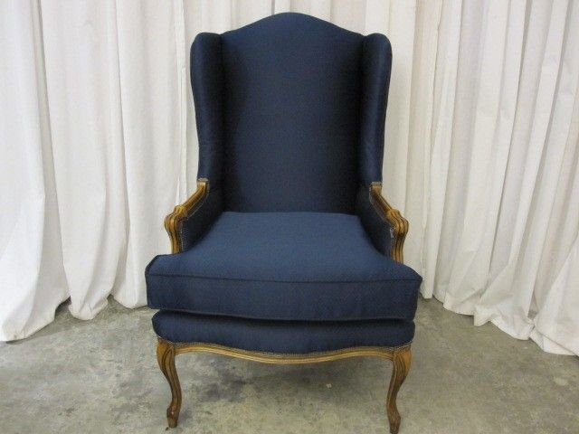 Antique Wing Back Chair Maple Trim w Fresh Upholstery Elegant Style MUST SEE IT Antique Wing Back Chair Maple Trim w Fresh Upholstery Elegant Style MUST SEE IT