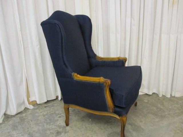 Antique Wing Back Chair Maple Trim w Fresh Upholstery Elegant Style MUST SEE IT Antique Wing Back Chair Maple Trim w Fresh Upholstery Elegant Style MUST SEE IT