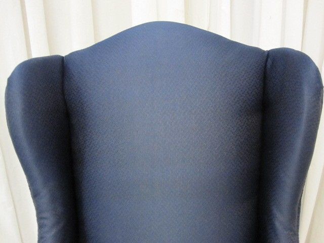 Antique Wing Back Chair Maple Trim w Fresh Upholstery Elegant Style MUST SEE IT Antique Wing Back Chair Maple Trim w Fresh Upholstery Elegant Style MUST SEE IT