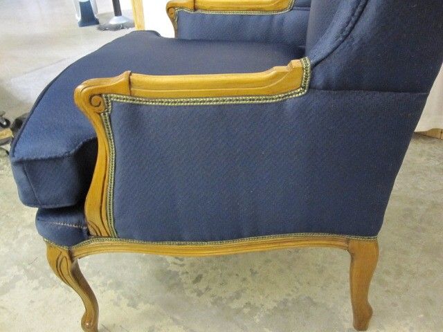 Antique Wing Back Chair Maple Trim w Fresh Upholstery Elegant Style MUST SEE IT Antique Wing Back Chair Maple Trim w Fresh Upholstery Elegant Style MUST SEE IT