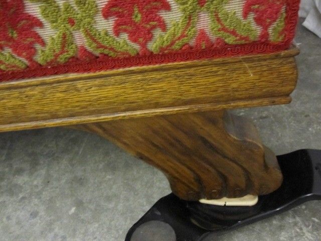 Antique 1800s Lounge Chaise Sofa Unfolds to Bed Extra Nice Oak & Upholstery NICE Antique 1800s Lounge Chaise Sofa Unfolds to Bed Extra Nice Oak & Upholstery NICE