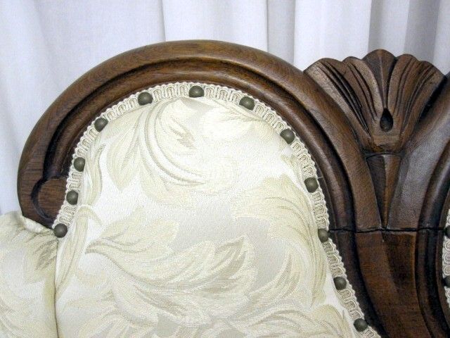 Antique Hollywood Nouveau Style Cameo Sofa w Fresh Upholstery BEAUTIFULLY DONE Antique Hollywood Nouveau Style Cameo Sofa w Fresh Upholstery BEAUTIFULLY DONE