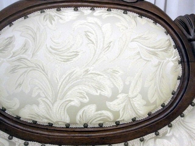 Antique Hollywood Nouveau Style Cameo Sofa w Fresh Upholstery BEAUTIFULLY DONE Antique Hollywood Nouveau Style Cameo Sofa w Fresh Upholstery BEAUTIFULLY DONE