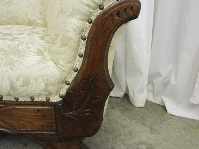 Antique Hollywood Nouveau Style Cameo Sofa w Fresh Upholstery BEAUTIFULLY DONE Antique Hollywood Nouveau Style Cameo Sofa w Fresh Upholstery BEAUTIFULLY DONE