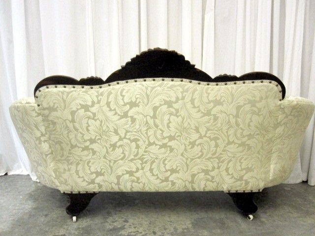 Antique Hollywood Nouveau Style Cameo Sofa w Fresh Upholstery BEAUTIFULLY DONE Antique Hollywood Nouveau Style Cameo Sofa w Fresh Upholstery BEAUTIFULLY DONE