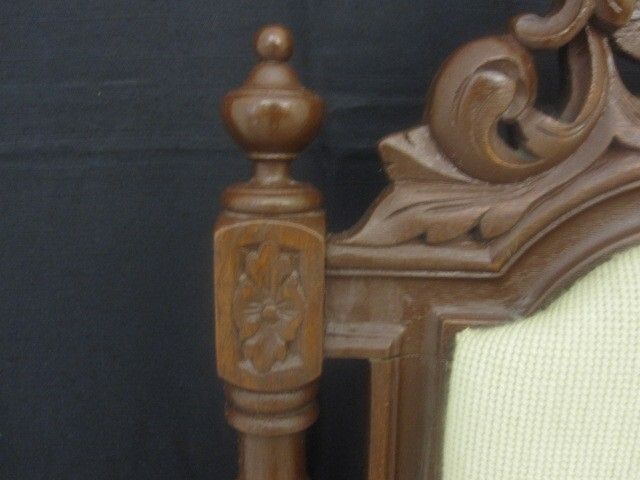 Antique Victorian Style Needlepoint Cushioned Side Chair Great Condition c1913 Antique Victorian Style Needlepoint Cushioned Side Chair Great Condition c1913