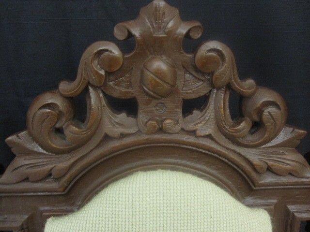 Antique Victorian Style Needlepoint Cushioned Side Chair Great Condition c1913 Antique Victorian Style Needlepoint Cushioned Side Chair Great Condition c1913