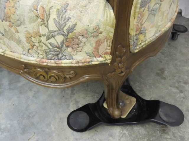 Antique Rococo Revival Style 1912 Sofa w Button Tuft Upholstery & Rosewood Frame Antique Rococo Revival Style 1912 Sofa w Button Tuft Upholstery & Rosewood Frame