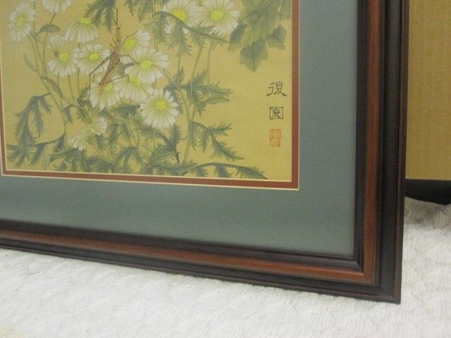 Antique Traditional Chinese Silk Scroll Painting Floral & Butterfly Signed NICE Antique Traditional Chinese Silk Scroll Painting Floral & Butterfly Signed NICE