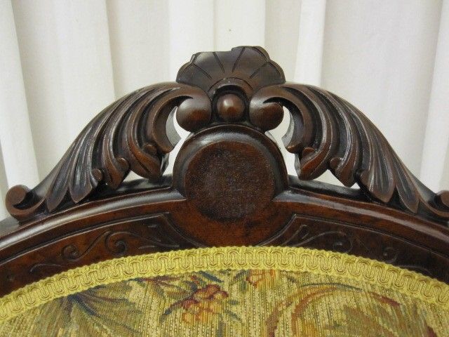 Antique 1800's Renaissance Revival Style Chair w Fresh Upholstery Extra Nice Antique 1800's Renaissance Revival Style Chair w Fresh Upholstery Extra Nice