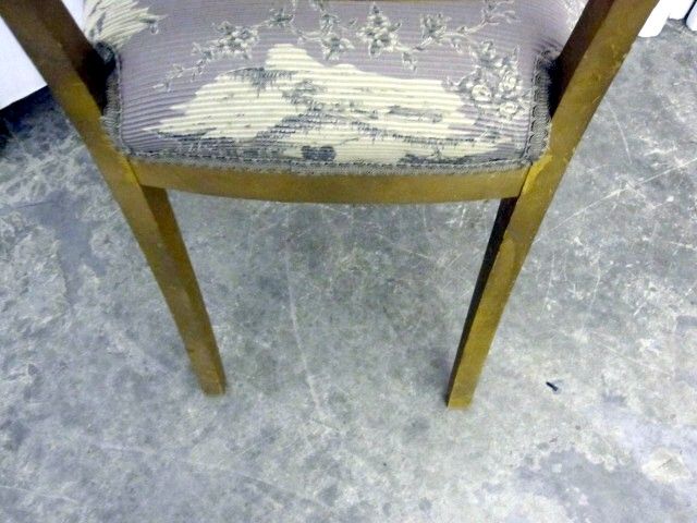 Antique Sheraton Style Vanity Chair w Draped Urn Splat & New Upholstered Seat Antique Sheraton Style Vanity Chair w Draped Urn Splat & New Upholstered Seat