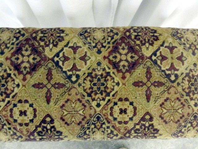 Antique Iron Bench Victorian Style w Tapestry Like Upholstery Extra Nice Cond Antique Iron Bench Victorian Style w Tapestry Like Upholstery Extra Nice Cond