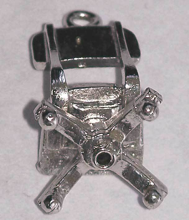 Sterling Silver Mechanical Articulated Office Desk Chair Charm Sterling Silver Mechanical Articulated Office Desk Chair Charm