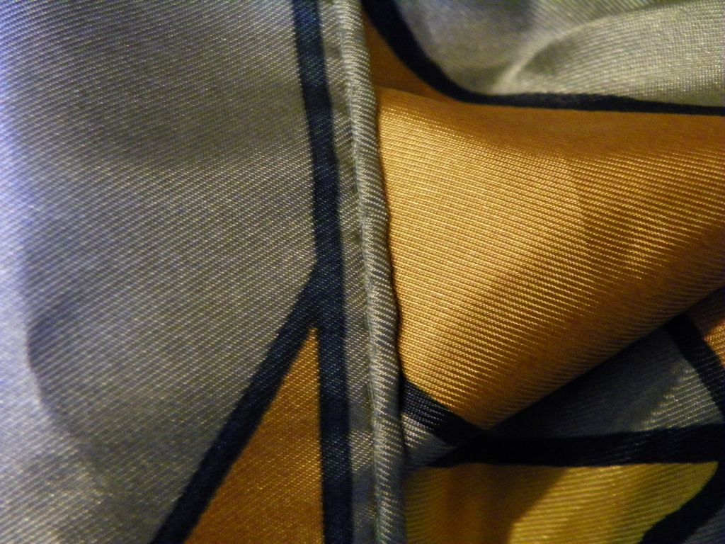 Vintage Mod VERA NEUMANN SCARF Geometric Browns & Grey with Black Outline 60'S RETRO Vintage Mod VERA NEUMANN SCARF Geometric Browns & Grey with Black Outline 60'S RETRO