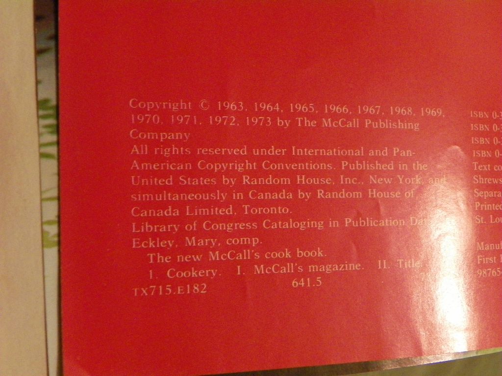 Pillsbury Kitchen's Family Cookbook 1979 with New McCalls 1973 Pillsbury Kitchen's Family Cookbook 1979 with New McCalls 1973