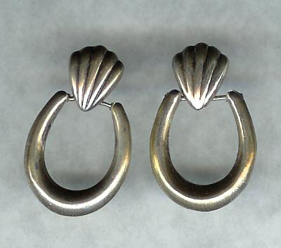 Vintage Mexico Sterling Silver Hinged Pierced Earrings Vintage Mexico Sterling Silver Hinged Pierced Earrings