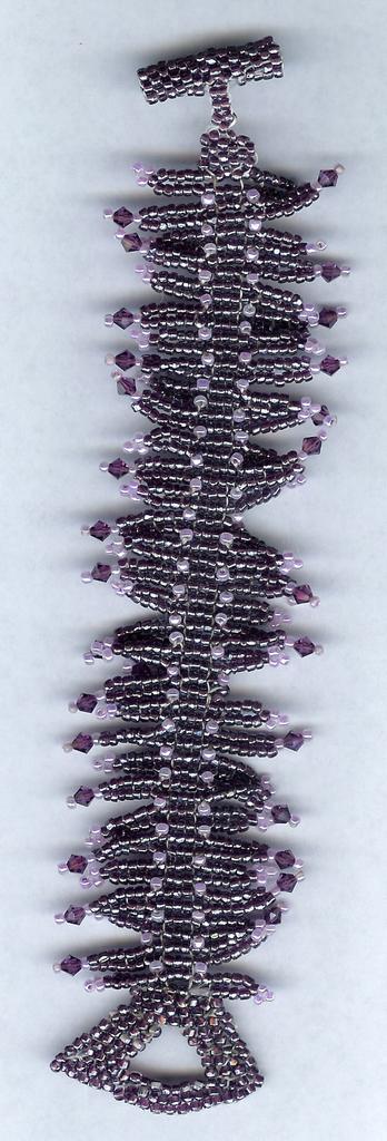 Purple Seed Beads OOAK 2" Wide Woven Bracelet Handmade Purple Seed Beads OOAK 2" Wide Woven Bracelet Handmade