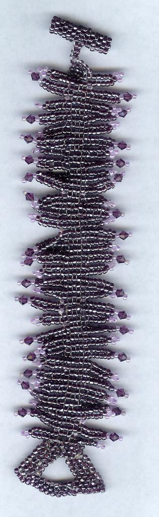 Purple Seed Beads OOAK 2" Wide Woven Bracelet Handmade Purple Seed Beads OOAK 2" Wide Woven Bracelet Handmade