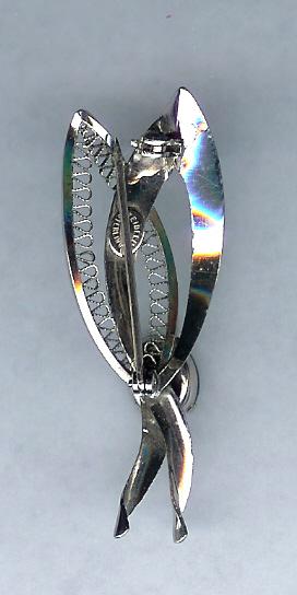 Zeidell"s Sterling Hematite Leaf Brooch Zeidell"s Sterling Hematite Leaf Brooch