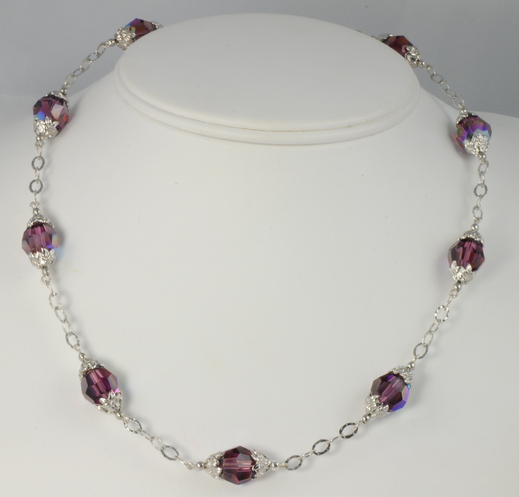 Amethyst Swarovski Crystal Illusion Necklace (Choice of Colors) Amethyst Swarovski Crystal Illusion Necklace (Choice of Colors)