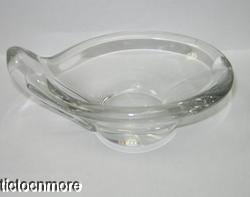 Vintage Daum France Crystal Abstract Sculpture Bowl Ashtray Vintage Daum France Crystal Abstract Sculpture Bowl Ashtray