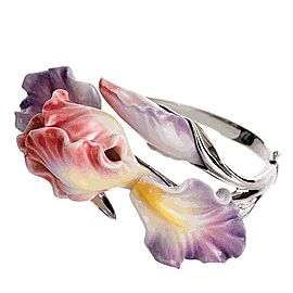 Franz Porcelain Windswept Beauty Iris Bracelet Franz Porcelain Windswept Beauty Iris Bracelet