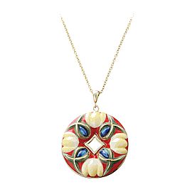 Franz Porcelain Tulip Flower Necklace Franz Porcelain Tulip Flower Necklace