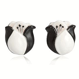 Franz Porcelain Camellia Flower Earrings Franz Porcelain Camellia Flower Earrings