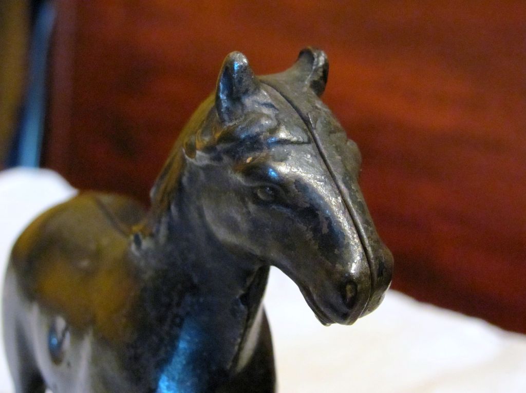 Vintage Cast Iron Horse Coin Savings Bank - My Pet 1950s-1960s Vintage Cast Iron Horse Coin Savings Bank - My Pet 1950s-1960s