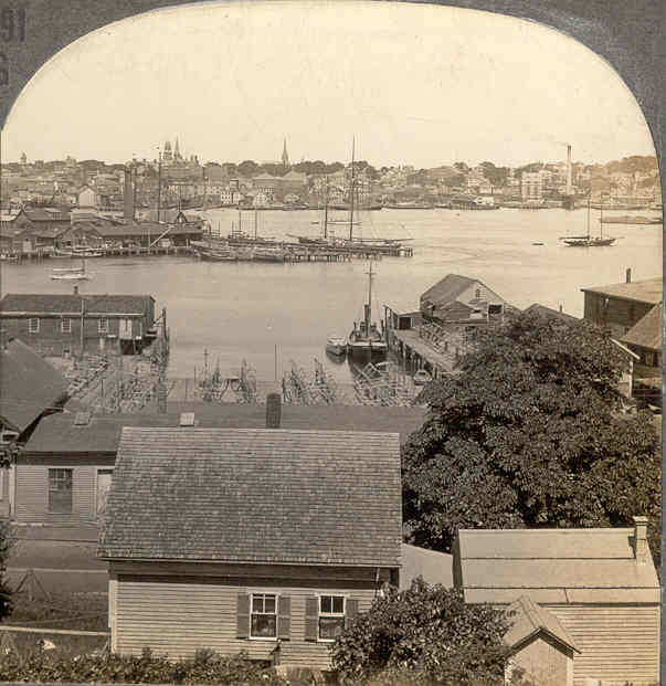 Circa 1930s Gloucester Fishing Fleet Stereo View - Gloucester Massachusetts Inner Harbor - Keystone Real Photo Circa 1930s Gloucester Fishing Fleet Stereo View - Gloucester Massachusetts Inner Harbor - Keystone Real Photo