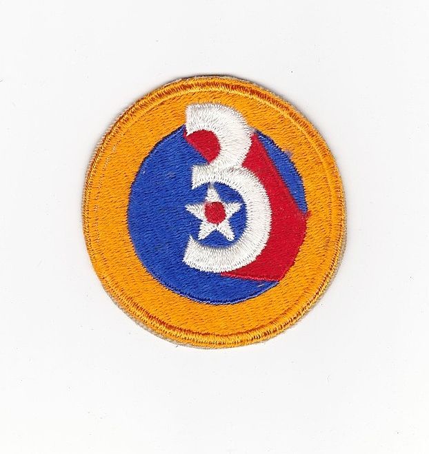 Vintage World War Two Army Air Force 3rd Air Force Insignia - AAF Uniform Shoulder Patch Vintage World War Two Army Air Force 3rd Air Force Insignia - AAF Uniform Shoulder Patch