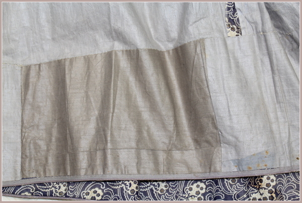 Late Victorian 1890s Art Nouveau Print Mulberry Cotton Lawn Skirt Late Victorian 1890s Art Nouveau Print Mulberry Cotton Lawn Skirt
