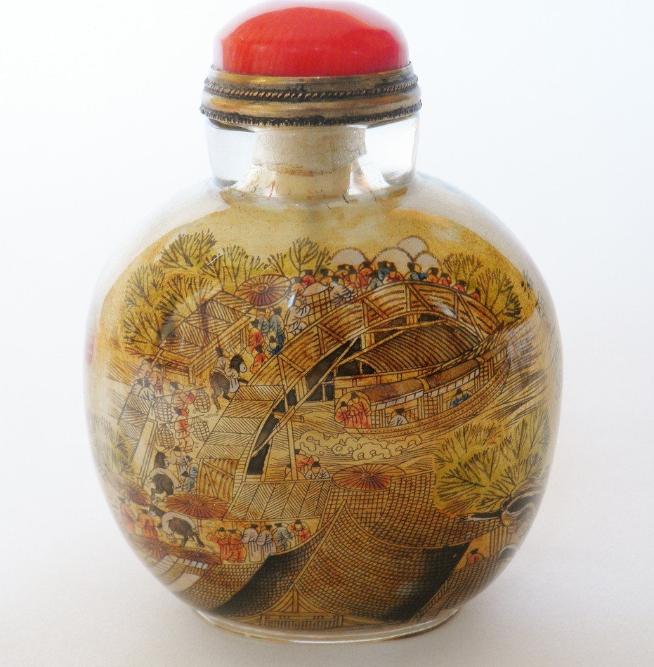 Chinese Snuff Bottle Inside Painting from on Ruby Lane