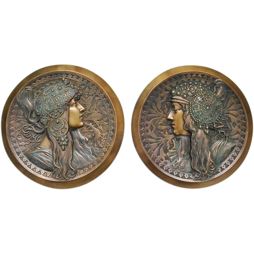 Alphonese Mucha bronzes