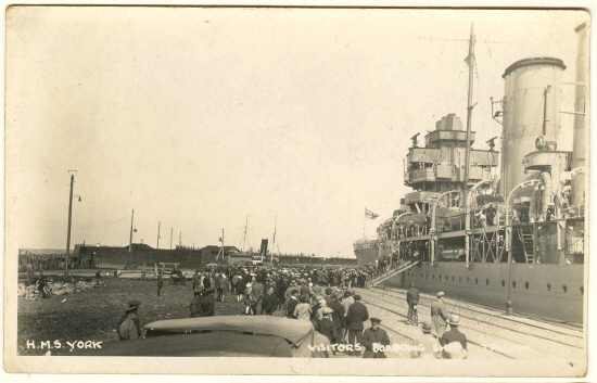 3 vintage Photos War Ship of H.M.S. York. 3 vintage Photos War Ship of H.M.S. York.