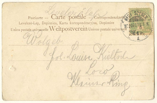 Romantic Lithographed Postcard: A Couple and Cupid. 1919 Romantic Lithographed Postcard: A Couple and Cupid. 1919
