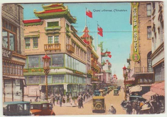 Chinatown: Postcard Folder sent to Austria. 1928 Chinatown: Postcard Folder sent to Austria. 1928