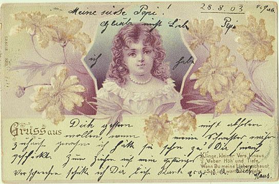 Sweet Darling Postcard from 1903 Sweet Darling Postcard from 1903