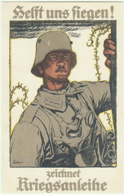 Sign War Bonds: Lithographed postcard from WW1 Sign War Bonds: Lithographed postcard from WW1
