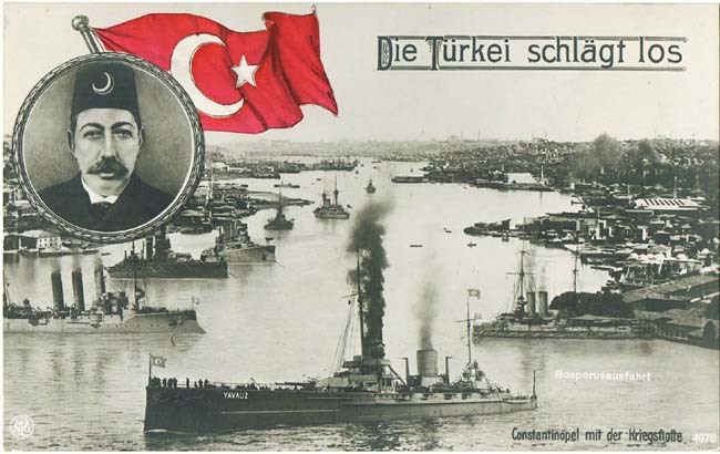 Turkey strikes out: Vintage Postcard, app. 1915 Turkey strikes out: Vintage Postcard, app. 1915