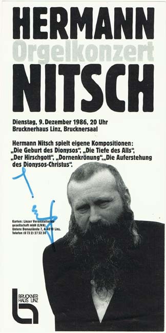 Hermann Nitsch Autograp