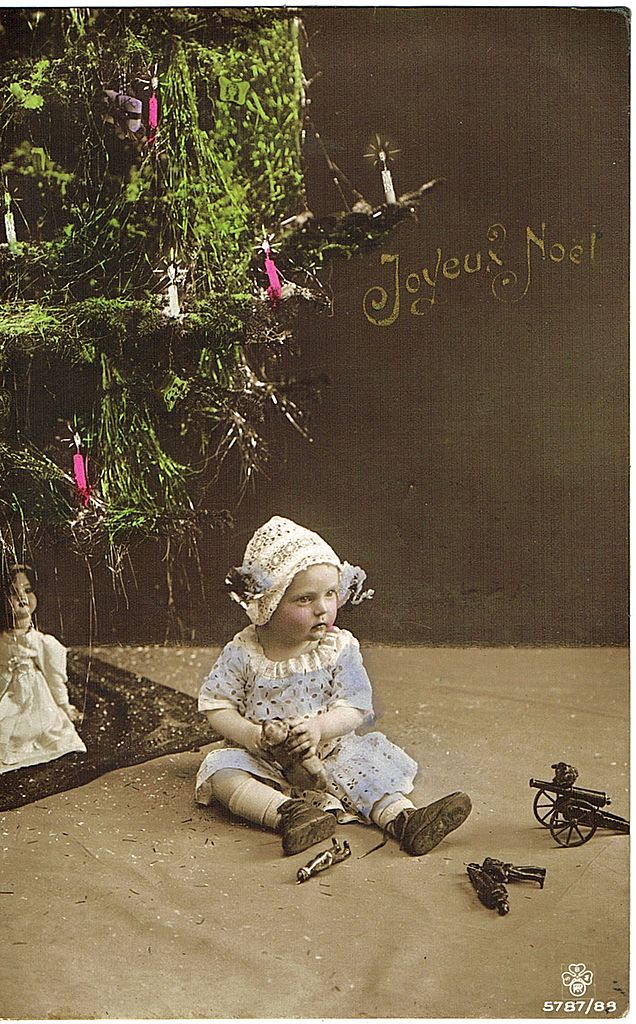Girl with Doll. Vintage Photo Postcard 1918 Girl with Doll. Vintage Photo Postcard 1918