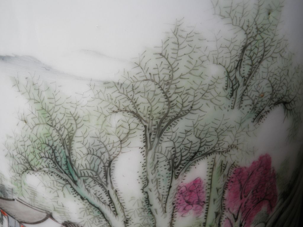 China Brush Pot, Republic Period, Famille Verte China Brush Pot, Republic Period, Famille Verte