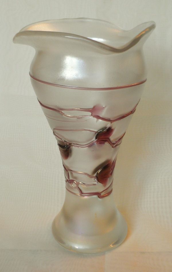 Art Nouveau Iridiscent Glass Vase Poschinger