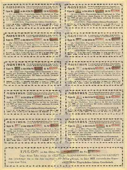 Scarce Austria Flugverkehrs AG, the 100 x 1000 Share Scarce Austria Flugverkehrs AG, the 100 x 1000 Share