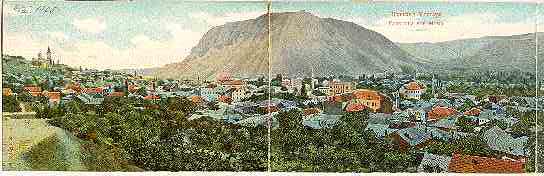 Panorama Postcard of Mostar, 1905 Panorama Postcard of Mostar, 1905