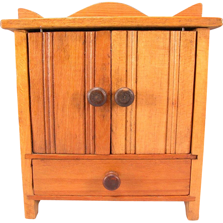 Antique German Dollhouse Wood Early 1900s Large 1" Scale from